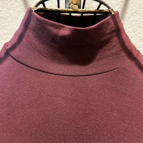 NWT Jones & Co Women's Maroon Burgundy Long Sleeve Turtleneck Size XS - Picture 2 of 8